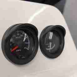 Speedometer ring with screen for 52mm automotive instruments