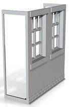TALL WAREHOUSE base wall with windows (rendered version)  1/76 scale