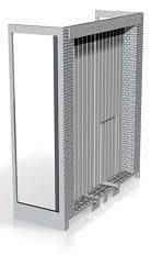 TALL WAREHOUSE Front door entrance (brick version) with inset track 1/87 scale