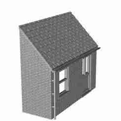 Terrace House Extension Brick (Flemish bond) left side 1/76 scale