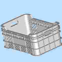 Turnover box plastic box 02 logistics box digital scene model