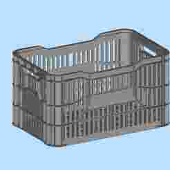 Turnover box plastic box 13 logistics box digital scene model