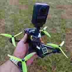 Universal 360 degree actioncam mount complete set for battery mounting