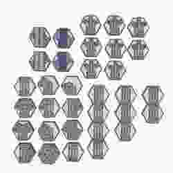 Industrial Pipeline Set Hex Map Scale