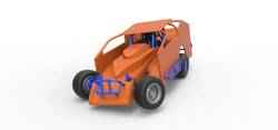 Northeast Dirt Modified stok arabası dönerken Ölçek 1:25