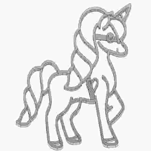 8 X UNICORN COOKIE CUTTER