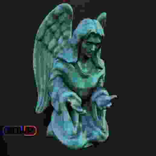 Contemplating Angel Sculpture (Statue 3D Scan)