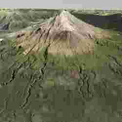 Mountain landscape Volcano Taranaki New Zealand