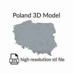 Poland Topographic Map - 3D Terrain Elevation - Relief 3D Map of Poland