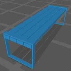 Banca para exteriores, hierro y madera/ Outdoor bench, iron and wood