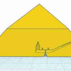 Bent Pyramid OF EGYPT WITH CHAMBERS STL 3D PRINT