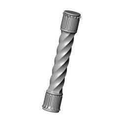 Twisted leaf scroll moroccan arabic islamic pillar column 3D print model