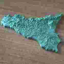 sicily sicilia italy italia 3d map terrain