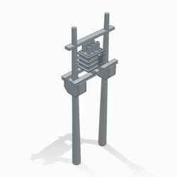 Electric transformer pole scale 1/64