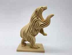 Stylized Standing Polar Bear Sculpture