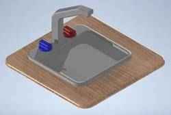 Tray for nailbrush and soap dispenser - With drain and removable top