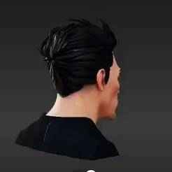 1/12 Scale Anime Hunter Headsculpt - Dynamic Spiky Hair & Stoic Expression for Custom Action Figures