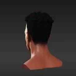 1/12 Scale Confident Young Hero Headsculpt - Stylized African-American Male Action Figure Part