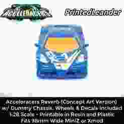 1:28 Scale Acceleracers Reverb Body Shell w/ Dummy Chassis (Xmod and MiniZ)