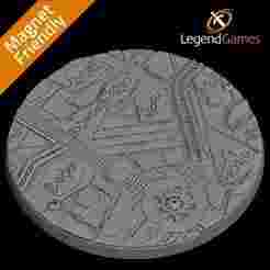 100mm Round Necro Tech Bases - Magnet Friendly