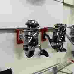 2 Reel Stands 1 for surfcasting reels, 1 for spinning reels