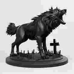 2180 COLORFUL Werewolf Howling - 3D Model, magic, dragon, serpent, mask, gnome, gorgon, venetian carnival, wild, fox, monster, cat, fair, witch, werewolf, horror, beast, snake, troll, skeleton dance