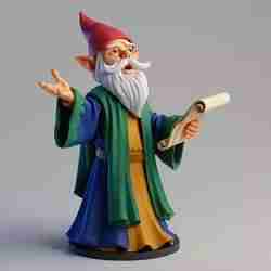 2290  Fairy Tale Gnome  Color Full  Body Figurine