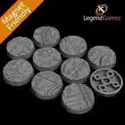 28.5mm Necro Tech bases, LegendGames
