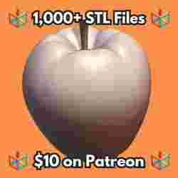 28mm Fantasy Miniature Apple Prop DND Tavern Food Terrain MineeForm FDM 3D Print STL File