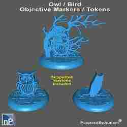 30mm Owl Tokens - Objective Markers