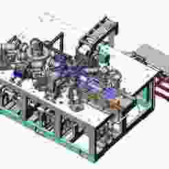 3D CAD Model Disposable Cup Production Machine.  High-Speed Automatic Cup Forming & Packaging System