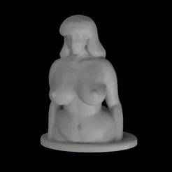 3D Chubby Nude Woman Statue (V6)