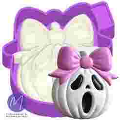 3D Ghostface pumpkin Freshie STL Mold Housing