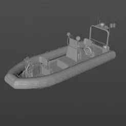 3D model of the US RHIB special warfare boat