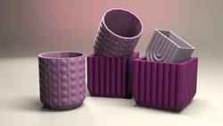 3D-Print Free models - Pink Flower Pots -Solid works-Model-6