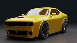 3D Print-Ready Dodge Hellcat Hotwheels