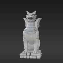 3D Printable Aztec Dragon – Ancient Stone Carving Miniature