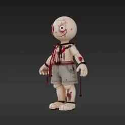 3D Printable Mini Voodoo Doll – Print-in-Place Limbs, Cute Stitched Design