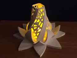 3D printed lotus flower lamp