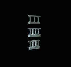 3x railing design with milling and ornamental milling