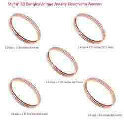 5 SIZE TOP SOLD  3D Bangles Unique Jewellery Designs for Women