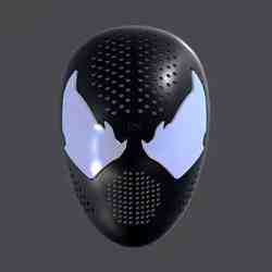 Accurate Symbiote Spiderman PS5 Faceshell 3D print model