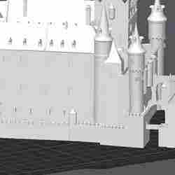 ALCAZAR OF SEGOVIA ( Modified and added the entrance bridge and right wall with battlements )