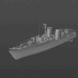 American PT-812 gunboat 3D model material