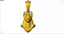 Anubis Egyptian Pendant STL 3D Model for Jewelry Design  Casting