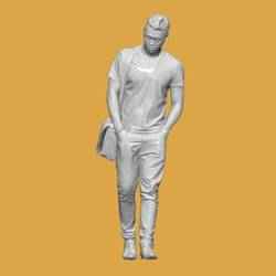 ASIAN MAN WALKING FOR DIORAMA