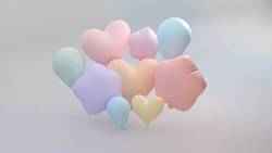 Balloon Set Heart Star Round Shapes Party Dollhouse Decorations