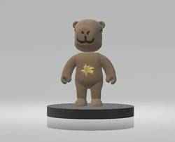 Bear Cartoon Standing Rear 3d printable model