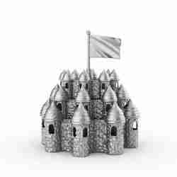 big castle + waving flag