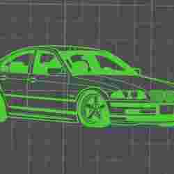 BMW E46 Sedan Stance Mirror Hanger